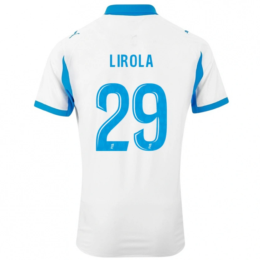Danxen Heren Pol Lirola #29 Wit Hemelsblauw Thuisshirt Thuistenue 2025/26 T-Shirt