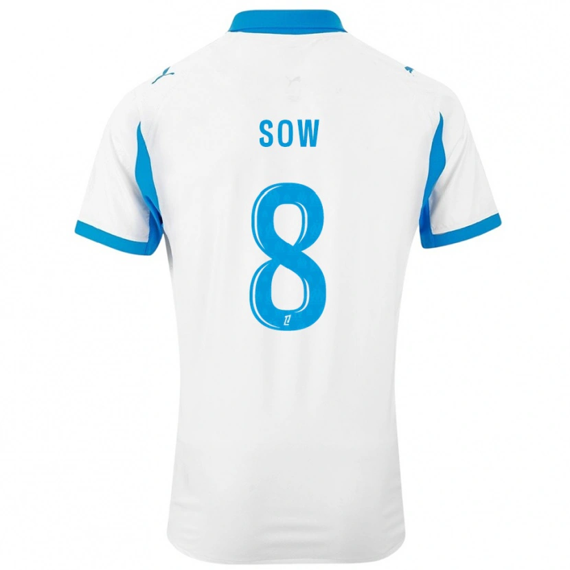 Danxen Heren Mbayang Sow #8 Wit Hemelsblauw Thuisshirt Thuistenue 2025/26 T-Shirt