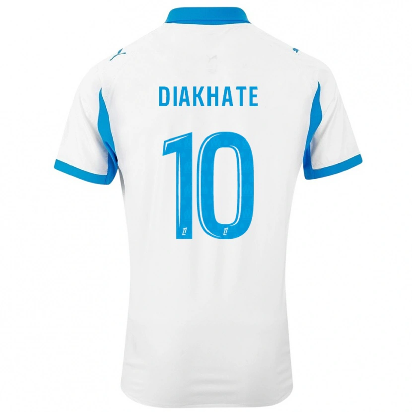 Danxen Heren Ndeye Awa Diakhaté #10 Wit Hemelsblauw Thuisshirt Thuistenue 2025/26 T-Shirt