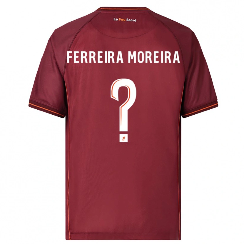 Danxen Heren Ruben Ferreira Moreira #0 Bordeaux Wit Thuisshirt Thuistenue 2025/26 T-Shirt