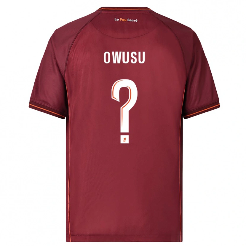 Danxen Heren Ryan Owusu #0 Bordeaux Wit Thuisshirt Thuistenue 2025/26 T-Shirt