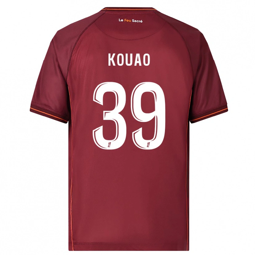 Danxen Heren Koffi Kouao #39 Bordeaux Wit Thuisshirt Thuistenue 2025/26 T-Shirt