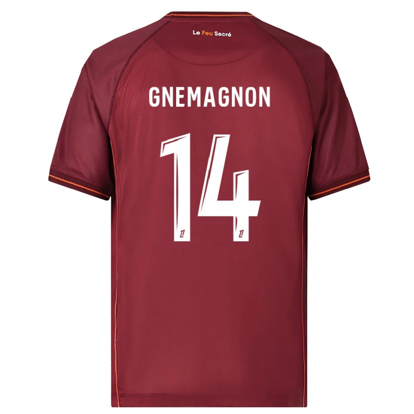 Danxen Heren Mahi Gnemagnon #14 Bordeaux Wit Thuisshirt Thuistenue 2025/26 T-Shirt
