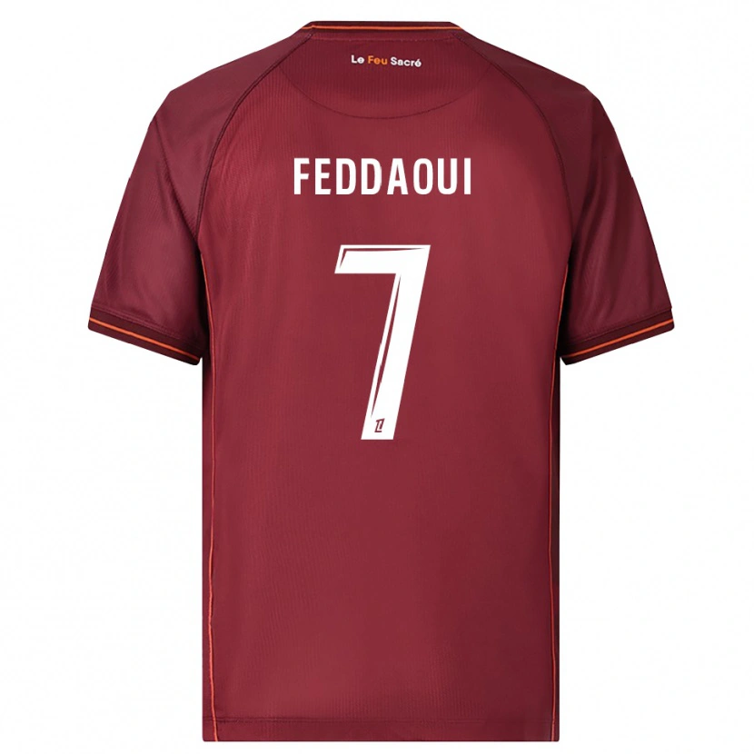 Danxen Heren Leina Feddaoui #7 Bordeaux Wit Thuisshirt Thuistenue 2025/26 T-Shirt