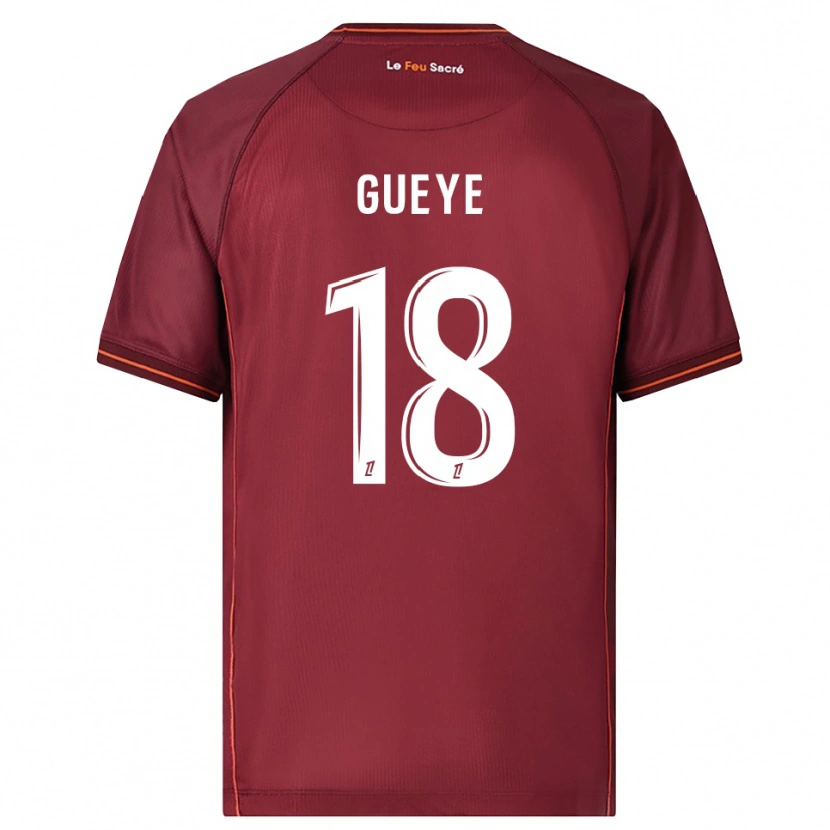 Danxen Heren Idrissa Gueye #18 Bordeaux Wit Thuisshirt Thuistenue 2025/26 T-Shirt
