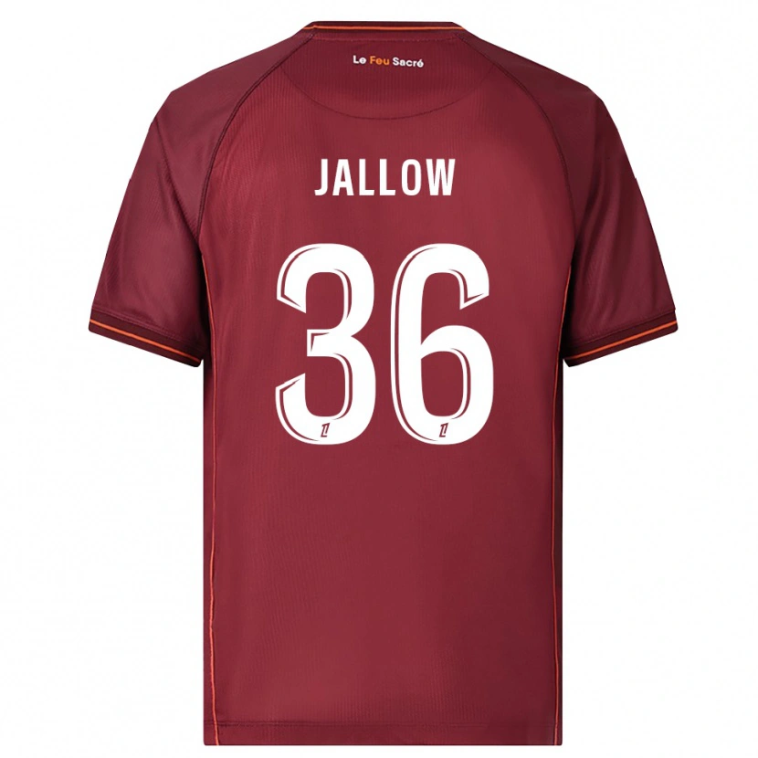 Danxen Heren Ablie Jallow #36 Bordeaux Wit Thuisshirt Thuistenue 2025/26 T-Shirt