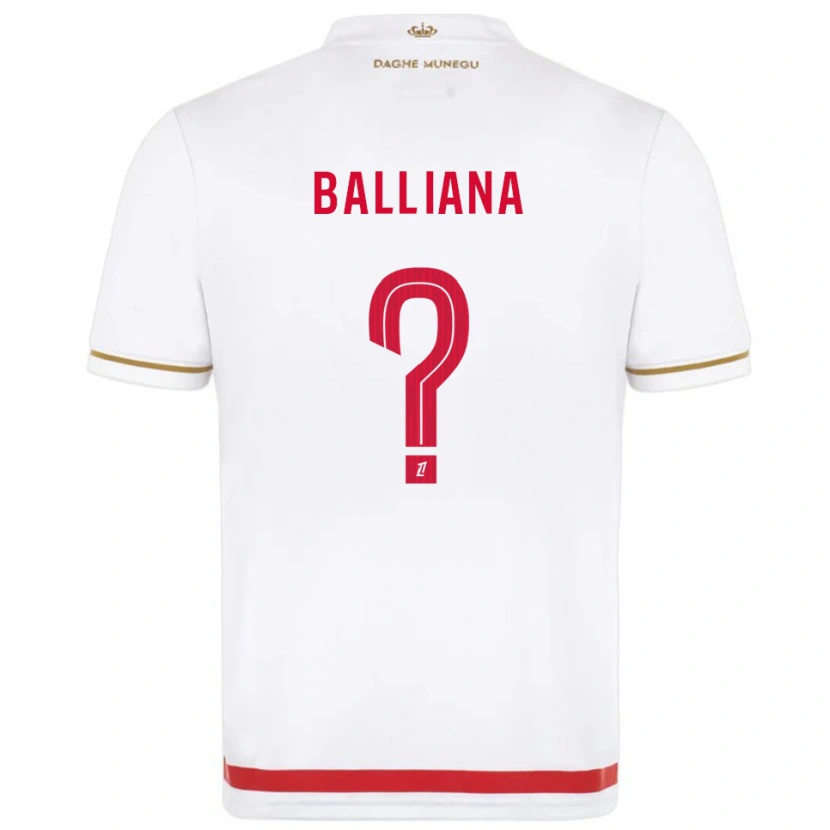 Danxen Heren David Balliana #0 Rood Wit Thuisshirt Thuistenue 2025/26 T-Shirt
