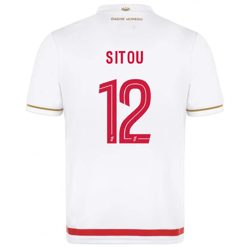 Danxen Heren Kévin Sitou #12 Rood Wit Thuisshirt Thuistenue 2025/26 T-Shirt