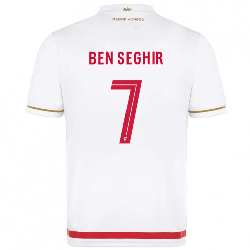 Danxen Heren Eliesse Ben Seghir #7 Rood Wit Thuisshirt Thuistenue 2025/26 T-Shirt