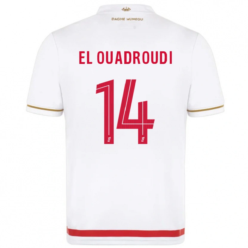 Danxen Heren Imrane El Ouaroudi #14 Rood Wit Thuisshirt Thuistenue 2025/26 T-Shirt