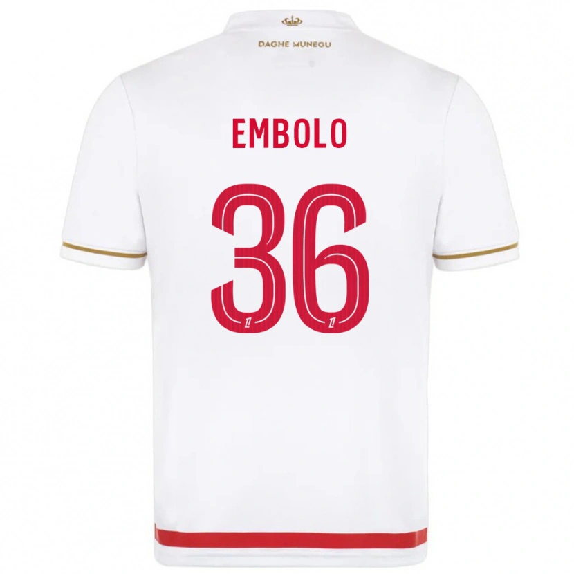 Danxen Heren Breel Embolo #36 Rood Wit Thuisshirt Thuistenue 2025/26 T-Shirt