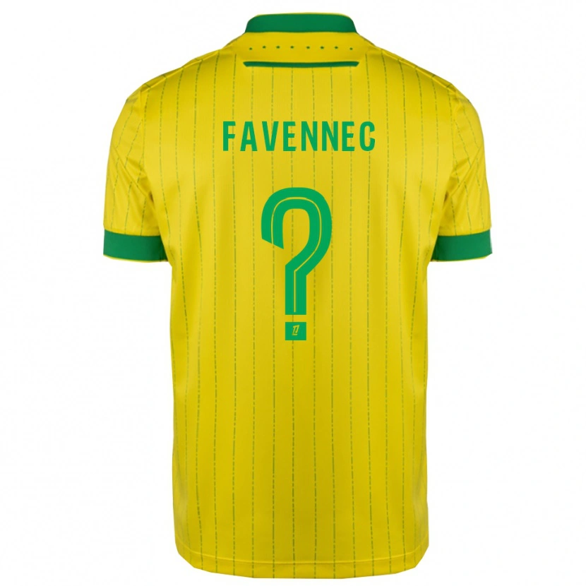 Danxen Heren Dario Favennec #0 Geel Groen Thuisshirt Thuistenue 2025/26 T-Shirt