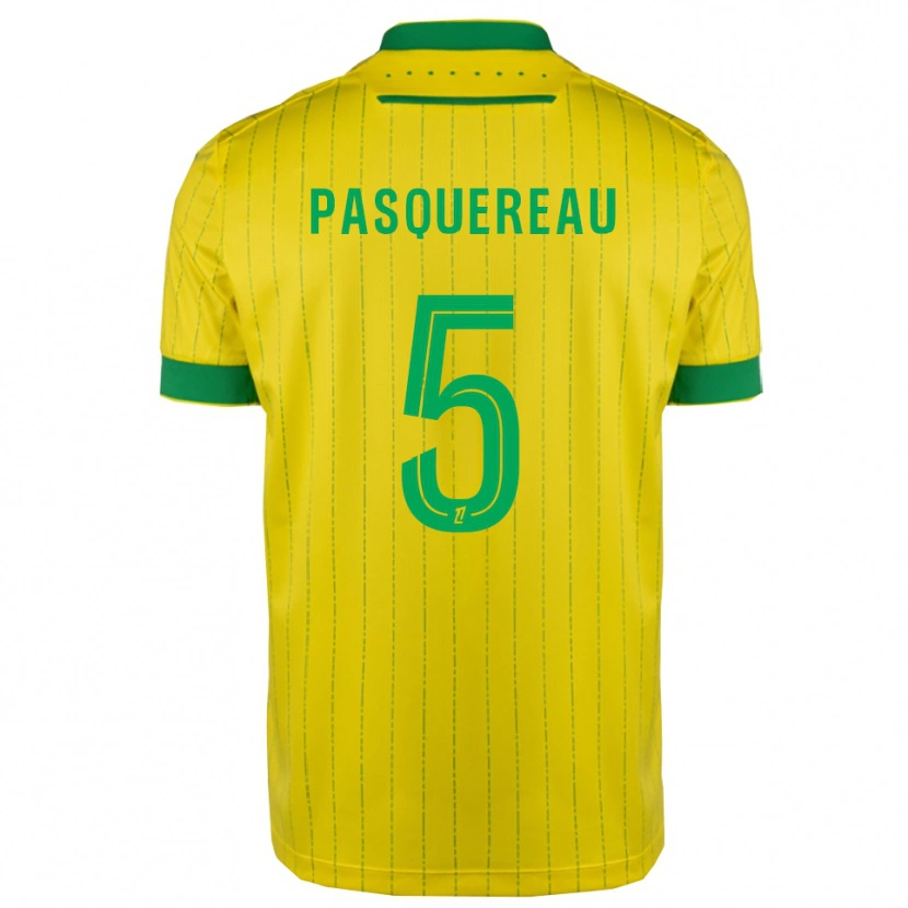 Danxen Heren Julie Pasquereau #5 Geel Groen Thuisshirt Thuistenue 2025/26 T-Shirt