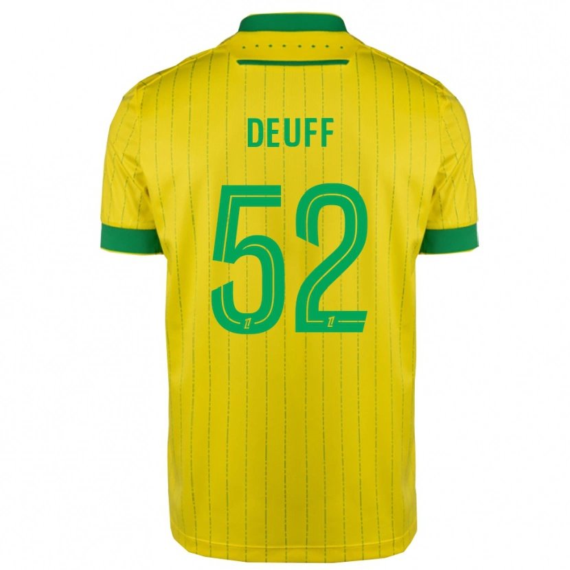 Danxen Heren Bahmed Deuff #52 Geel Groen Thuisshirt Thuistenue 2025/26 T-Shirt