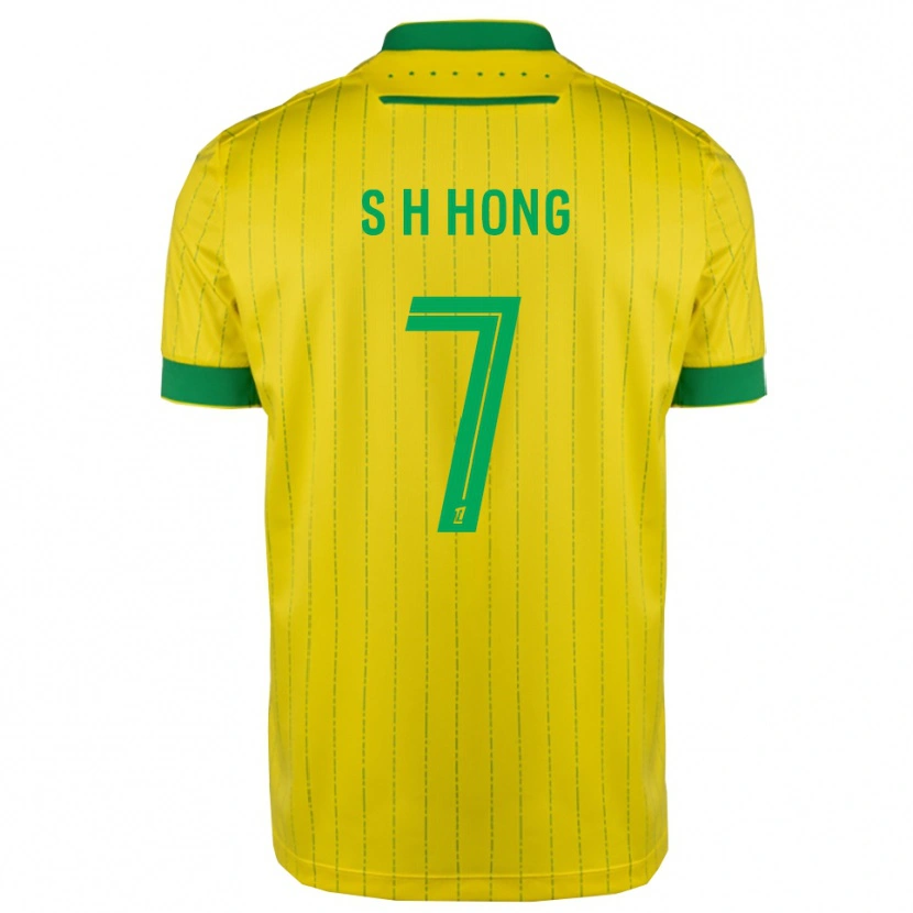 Danxen Heren Hyun-Seok Hong #7 Geel Groen Thuisshirt Thuistenue 2025/26 T-Shirt