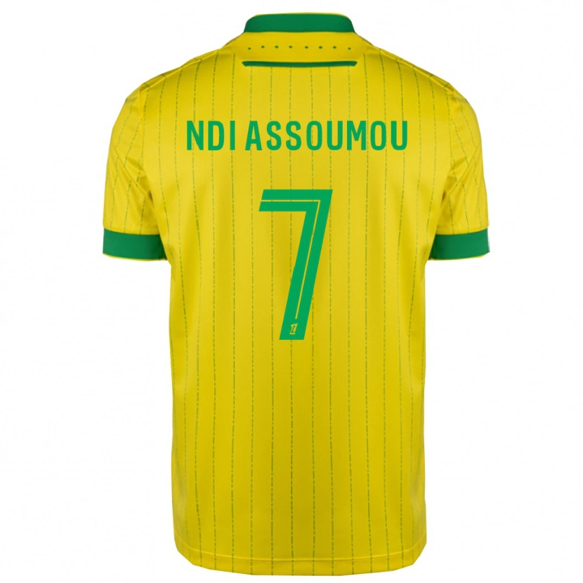 Danxen Heren Frédéric Ndi Assoumou #7 Geel Groen Thuisshirt Thuistenue 2025/26 T-Shirt