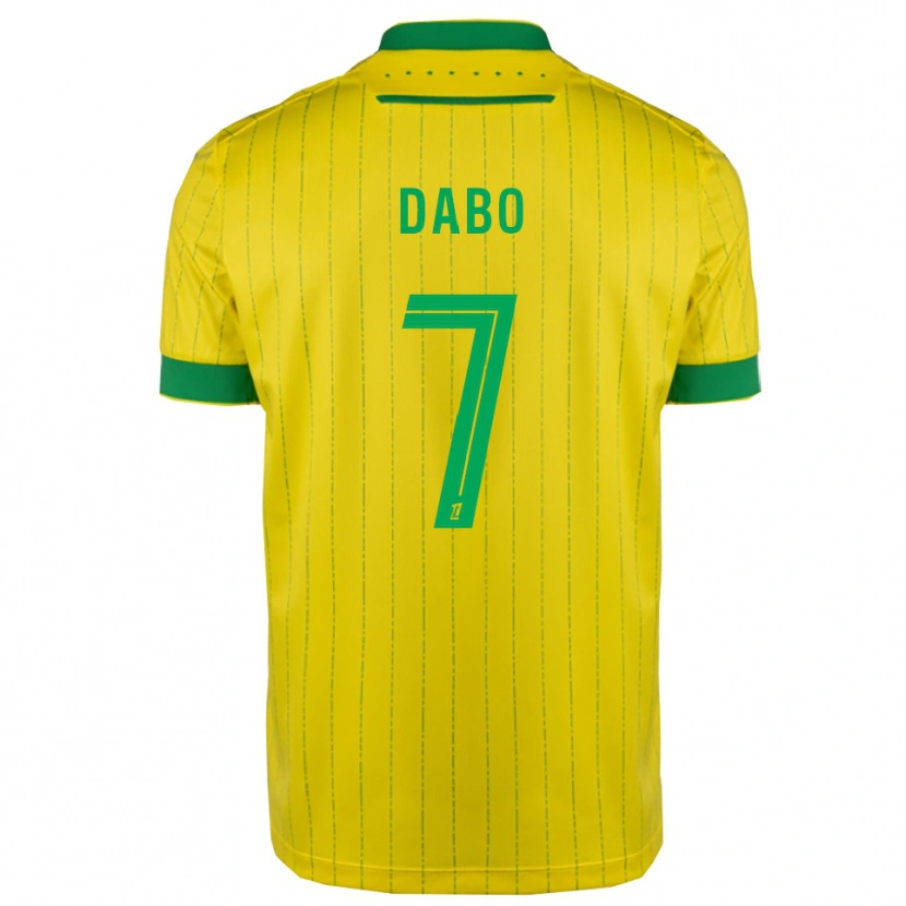 Danxen Heren Moustapha Dabo #7 Geel Groen Thuisshirt Thuistenue 2025/26 T-Shirt