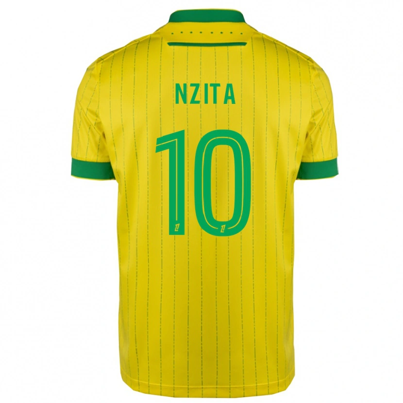 Danxen Heren Brayan Nzita #10 Geel Groen Thuisshirt Thuistenue 2025/26 T-Shirt