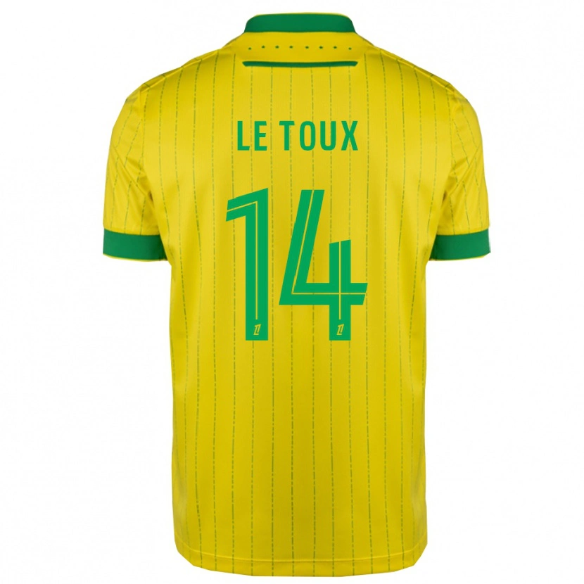 Danxen Heren Many Le Toux #14 Geel Groen Thuisshirt Thuistenue 2025/26 T-Shirt