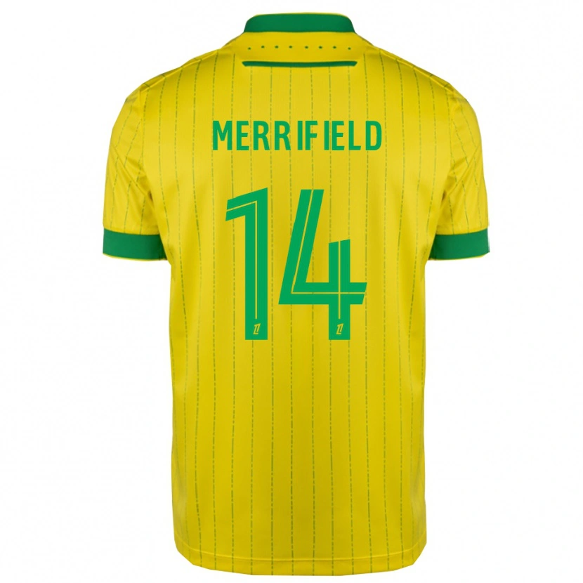 Danxen Heren Loan Merrifield #14 Geel Groen Thuisshirt Thuistenue 2025/26 T-Shirt