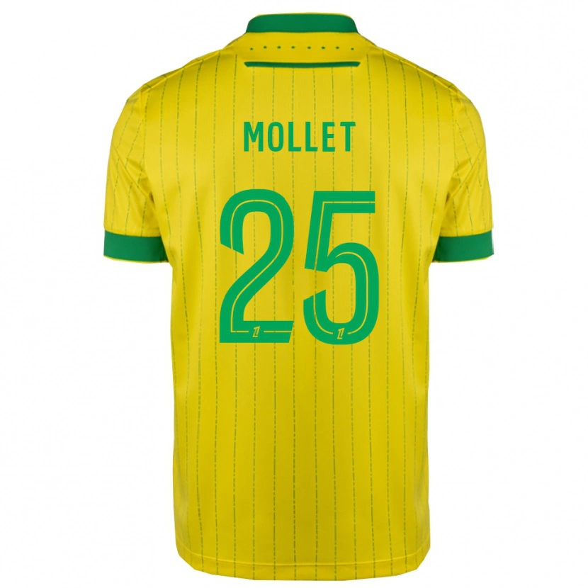 Danxen Heren Florent Mollet #25 Geel Groen Thuisshirt Thuistenue 2025/26 T-Shirt