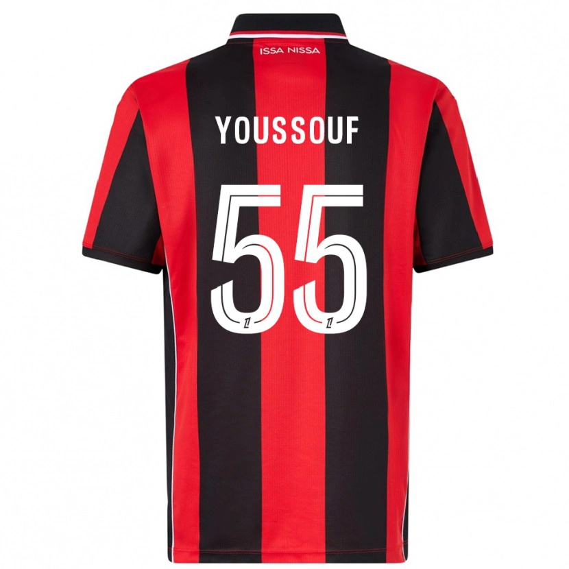 Danxen Heren Youssouf Ndayishimiye #55 Rood Zwart Thuisshirt Thuistenue 2025/26 T-Shirt