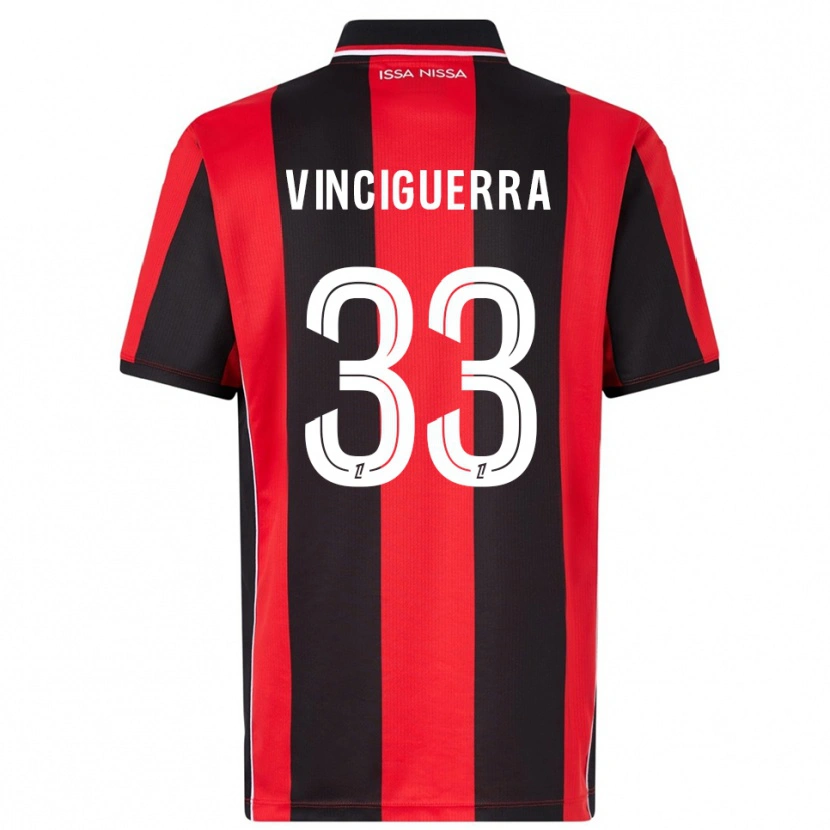 Danxen Heren Pauline Vinciguerra #33 Rood Zwart Thuisshirt Thuistenue 2025/26 T-Shirt