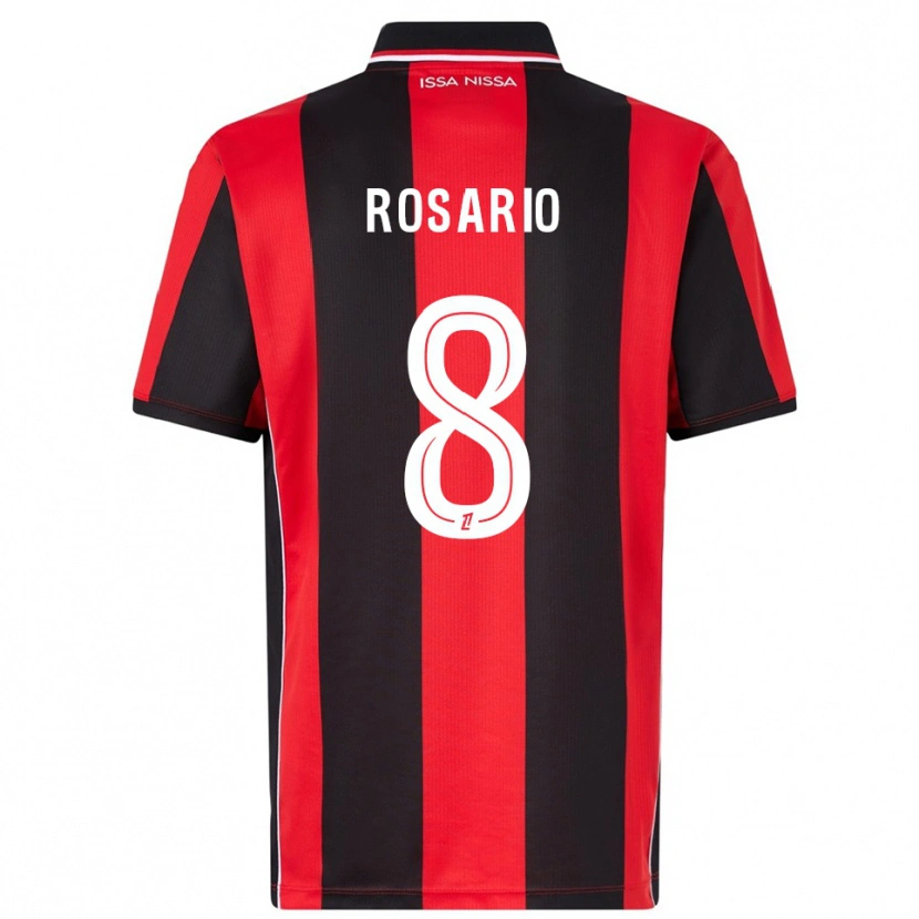 Danxen Heren Pablo Rosario #8 Rood Zwart Thuisshirt Thuistenue 2025/26 T-Shirt