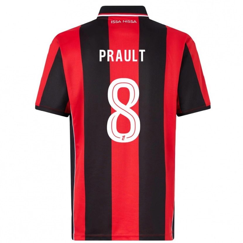 Danxen Heren Jade Prault #8 Rood Zwart Thuisshirt Thuistenue 2025/26 T-Shirt