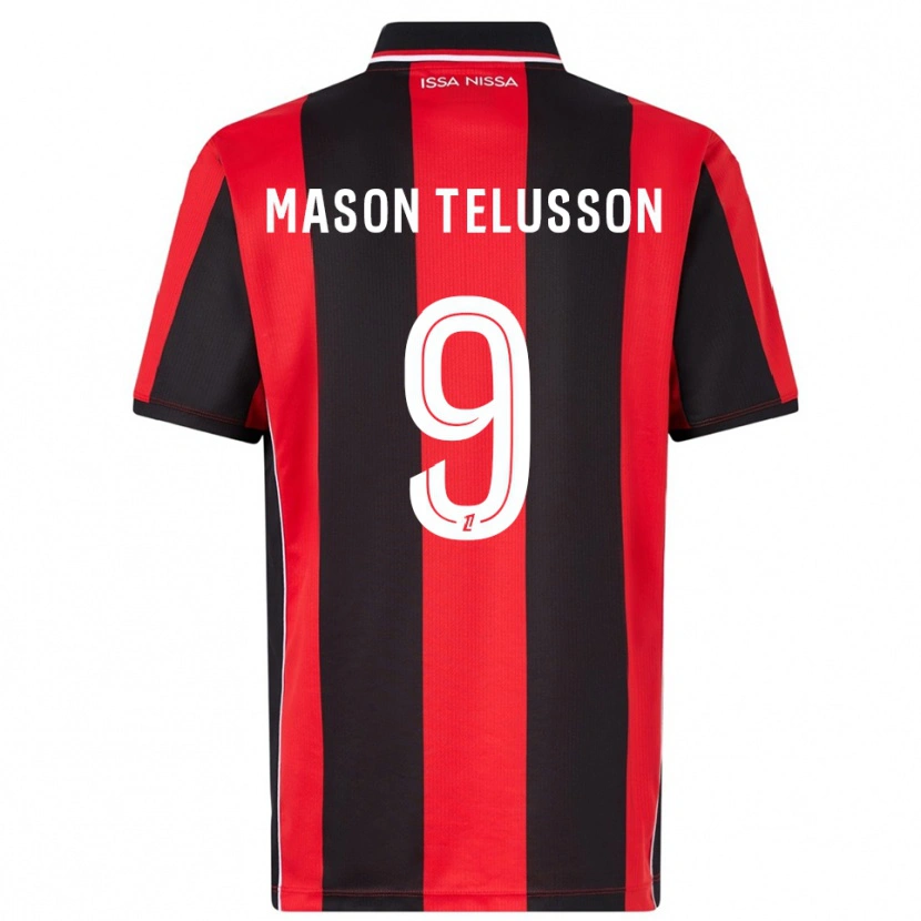 Danxen Heren Jah-Mason Telusson #9 Rood Zwart Thuisshirt Thuistenue 2025/26 T-Shirt