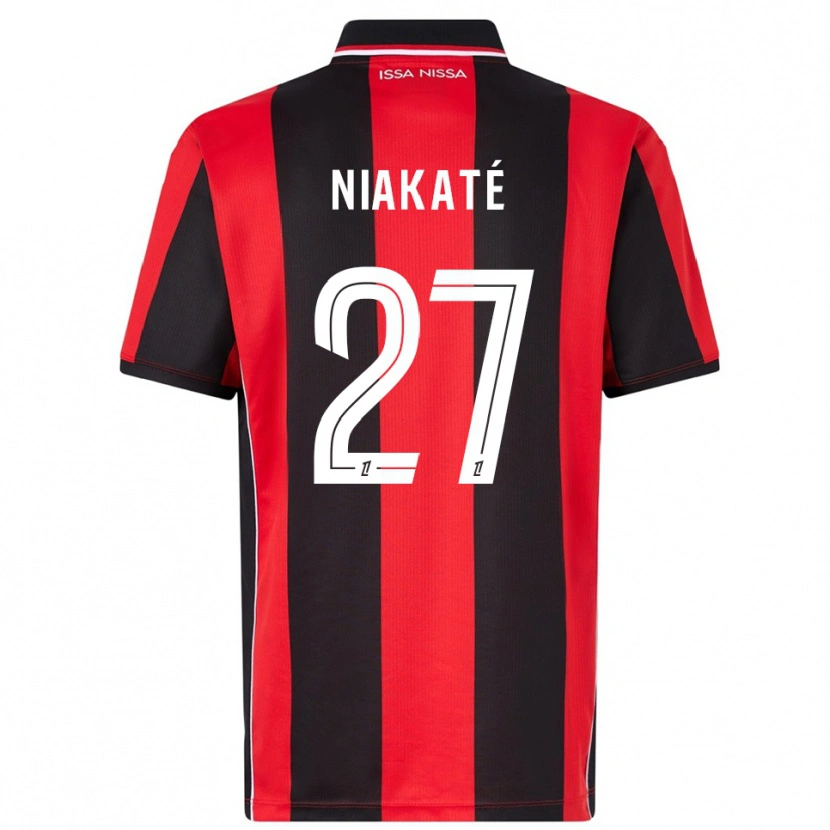 Danxen Heren Yakaré Niakaté #27 Rood Zwart Thuisshirt Thuistenue 2025/26 T-Shirt
