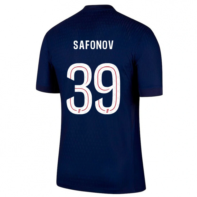 Danxen Heren Matvey Safonov #39 Marineblauw Rood Thuisshirt Thuistenue 2025/26 T-Shirt
