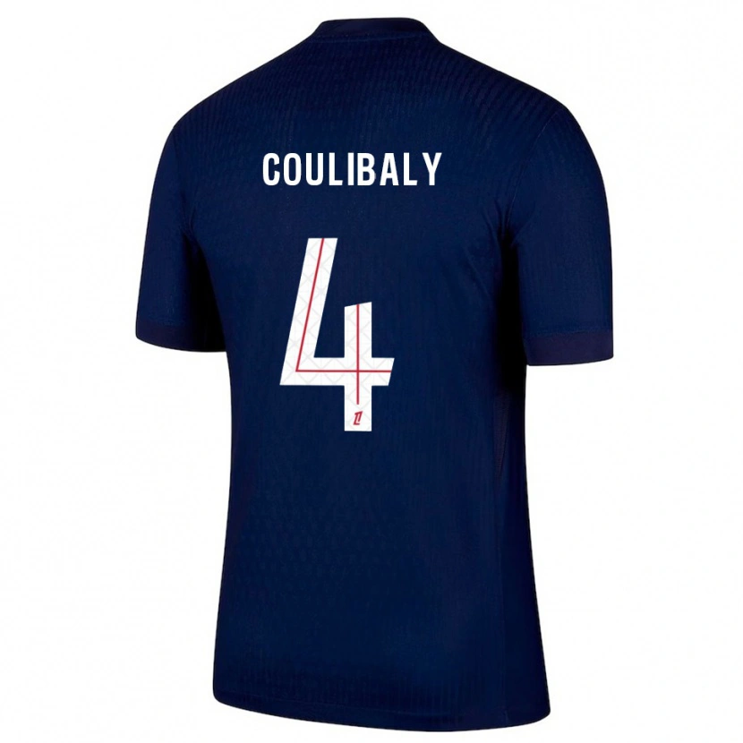 Danxen Heren Samba Coulibaly #4 Marineblauw Rood Thuisshirt Thuistenue 2025/26 T-Shirt
