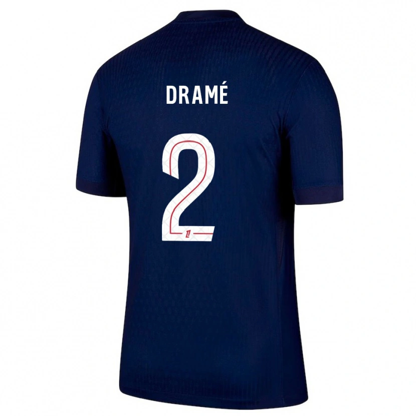 Danxen Heren Abdou Fanné-Dramé #2 Marineblauw Rood Thuisshirt Thuistenue 2025/26 T-Shirt