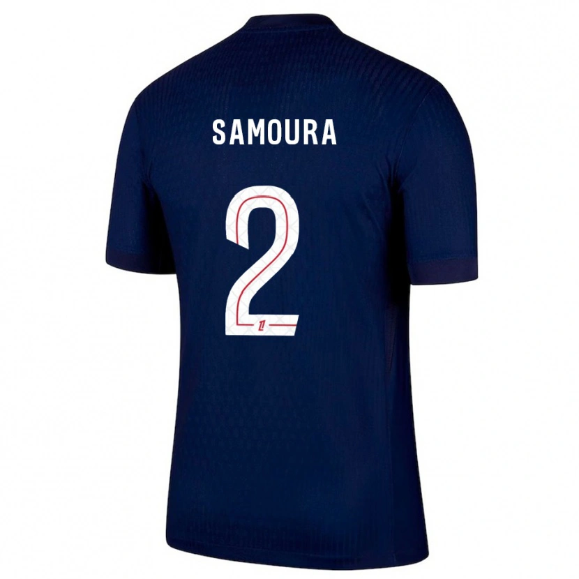 Danxen Heren Thiniba Samoura #2 Marineblauw Rood Thuisshirt Thuistenue 2025/26 T-Shirt