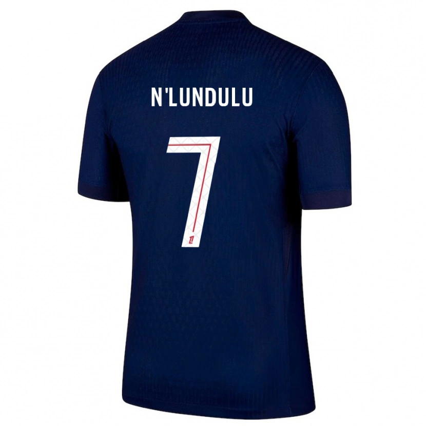 Danxen Heren Gaël N'lundulu #7 Marineblauw Rood Thuisshirt Thuistenue 2025/26 T-Shirt