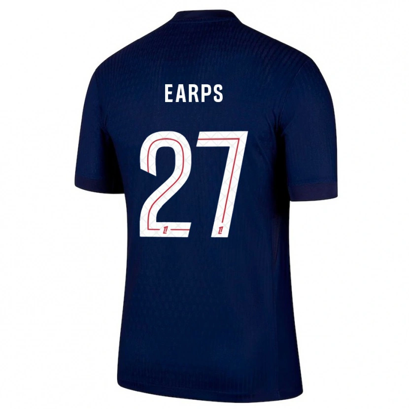 Danxen Heren Mary Earps #27 Marineblauw Rood Thuisshirt Thuistenue 2025/26 T-Shirt