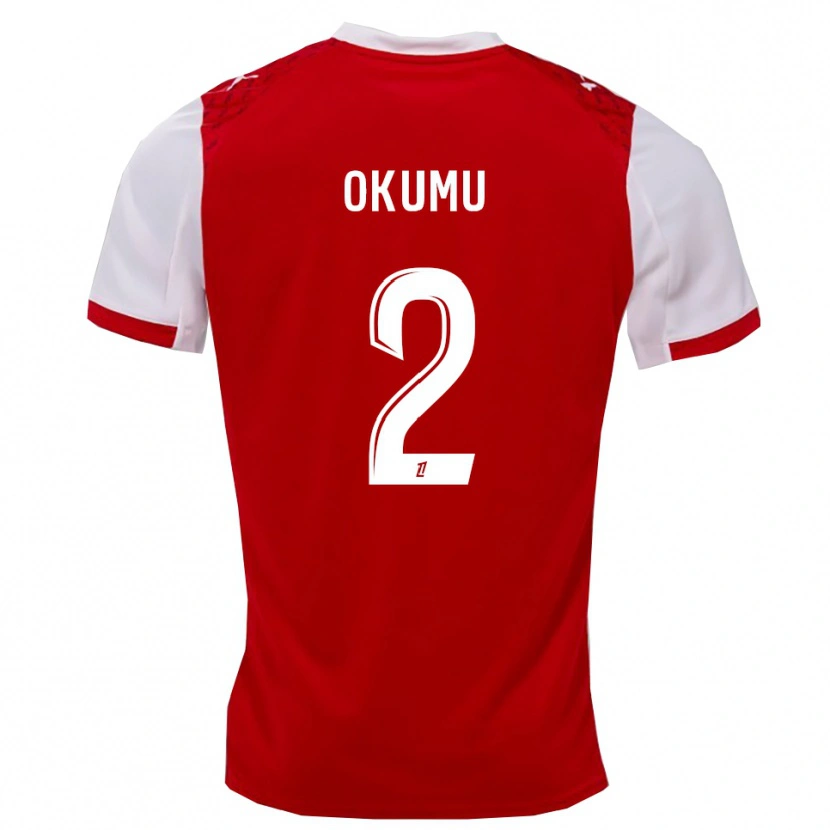 Danxen Heren Joseph Okumu #2 Rood Wit Thuisshirt Thuistenue 2025/26 T-Shirt