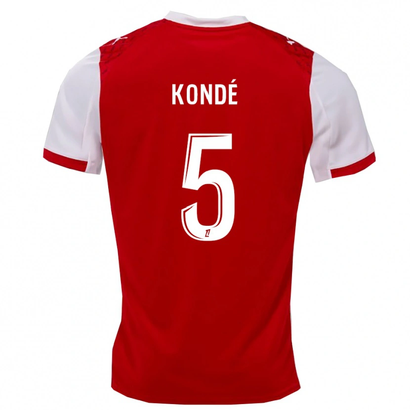 Danxen Heren Jean-Charles Kondé #5 Rood Wit Thuisshirt Thuistenue 2025/26 T-Shirt