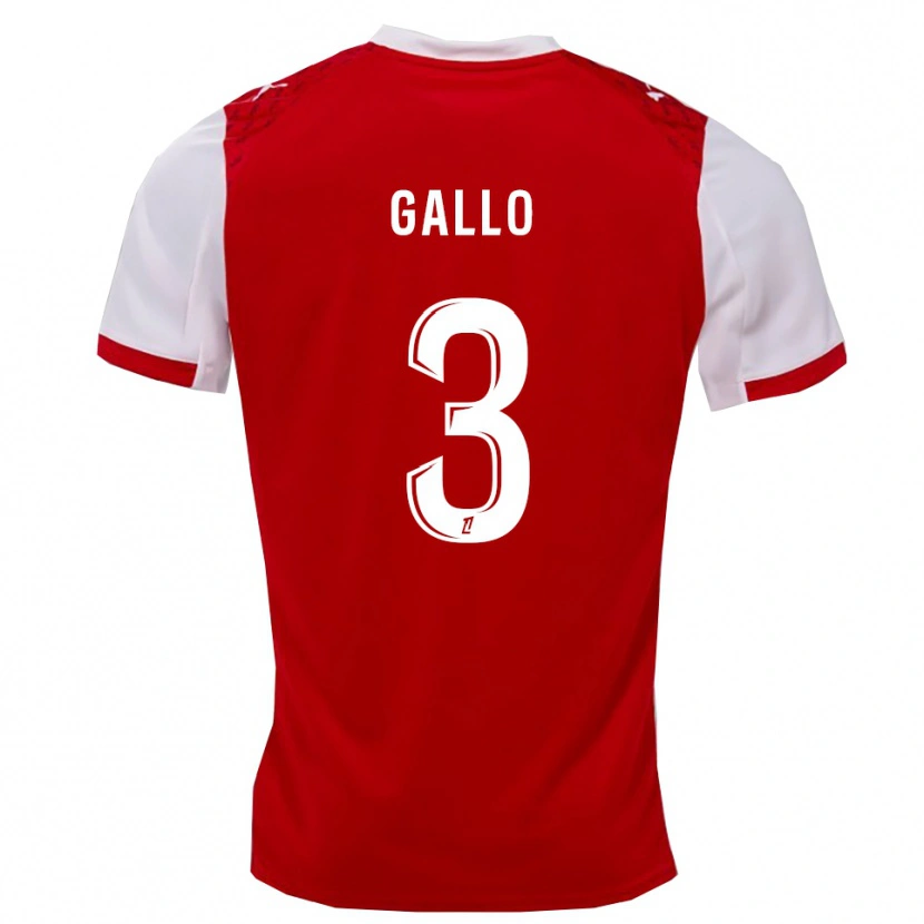 Danxen Heren Noan Gallo #3 Rood Wit Thuisshirt Thuistenue 2025/26 T-Shirt