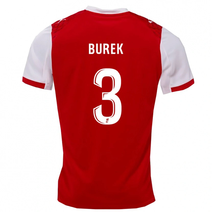 Danxen Heren Sacha Burek #3 Rood Wit Thuisshirt Thuistenue 2025/26 T-Shirt