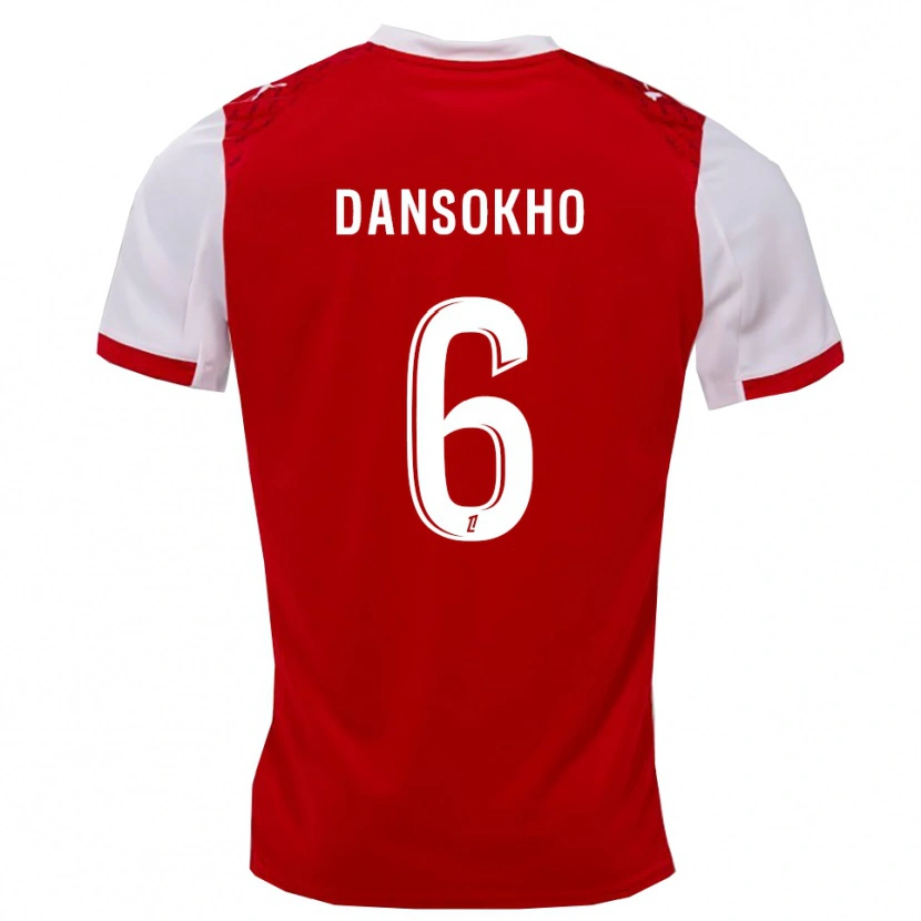 Danxen Heren Ansoumana Dansokho #6 Rood Wit Thuisshirt Thuistenue 2025/26 T-Shirt