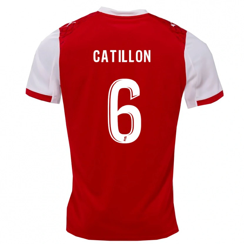 Danxen Heren Eithan Catillon #6 Rood Wit Thuisshirt Thuistenue 2025/26 T-Shirt