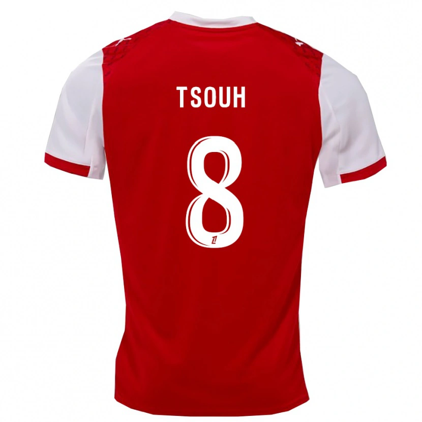 Danxen Heren Justin Tsouh #8 Rood Wit Thuisshirt Thuistenue 2025/26 T-Shirt