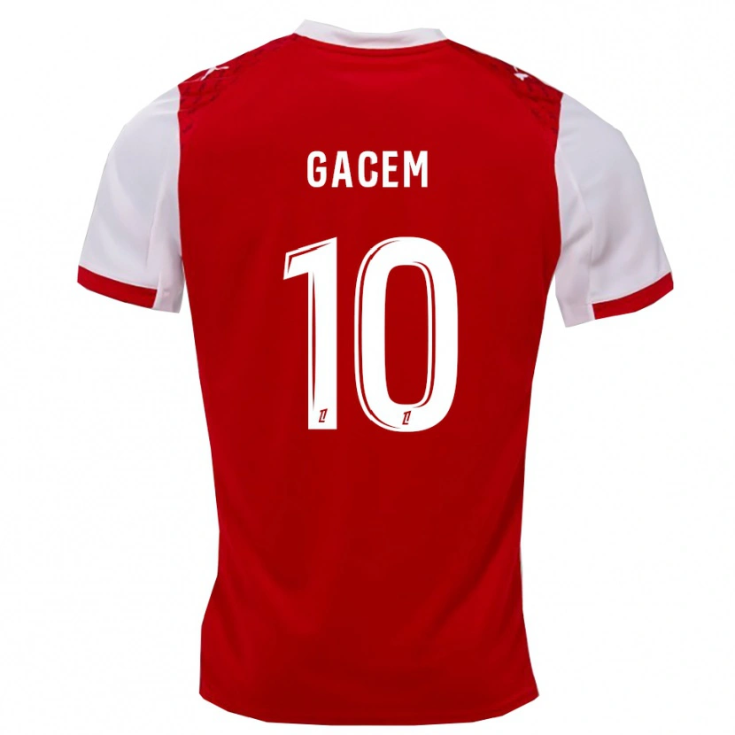 Danxen Heren Yacine Gacem #10 Rood Wit Thuisshirt Thuistenue 2025/26 T-Shirt