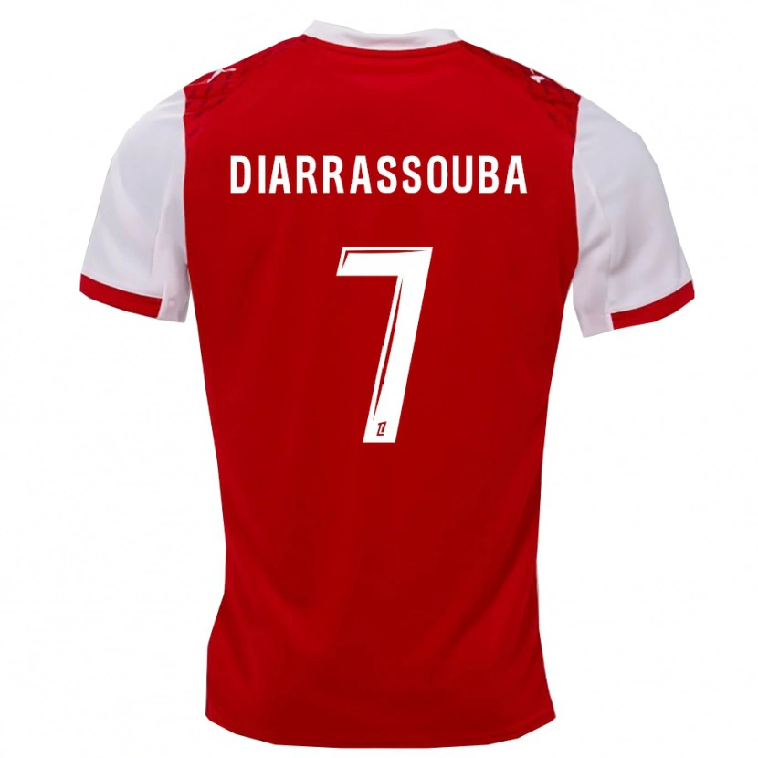 Danxen Heren Tidiane Diarrassouba #7 Rood Wit Thuisshirt Thuistenue 2025/26 T-Shirt