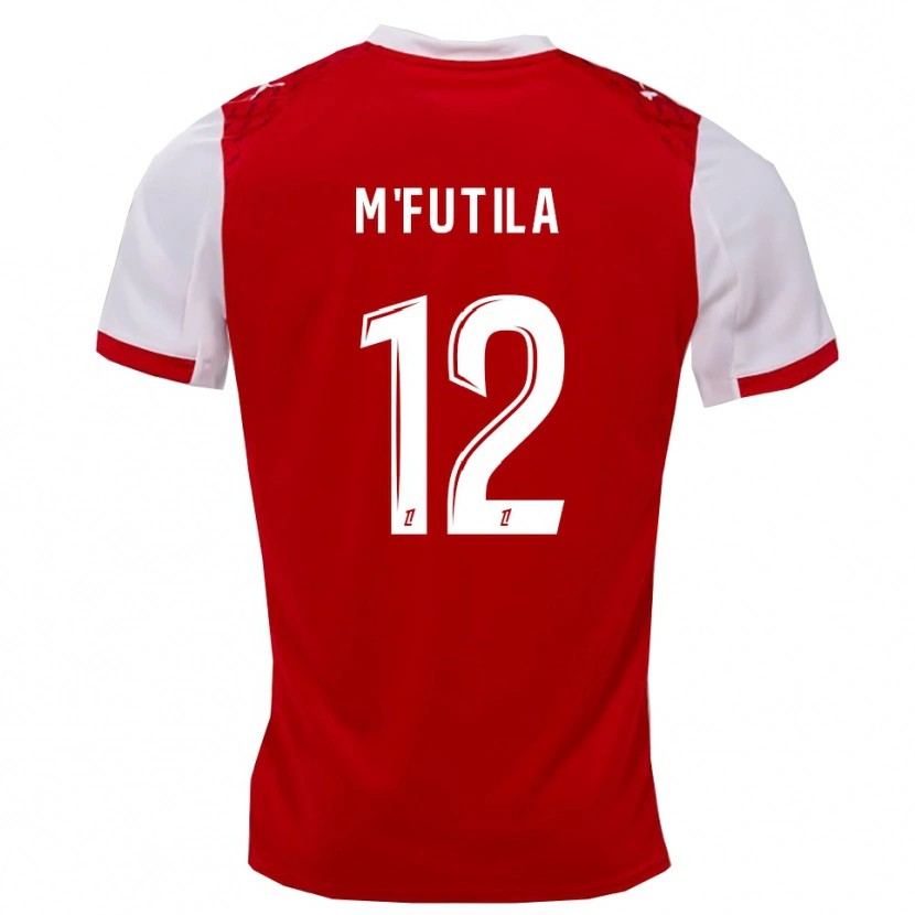 Danxen Heren Hermi M'futila #12 Rood Wit Thuisshirt Thuistenue 2025/26 T-Shirt