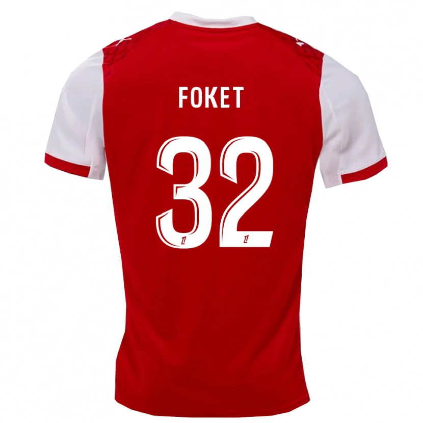 Danxen Heren Thomas Foket #32 Rood Wit Thuisshirt Thuistenue 2025/26 T-Shirt