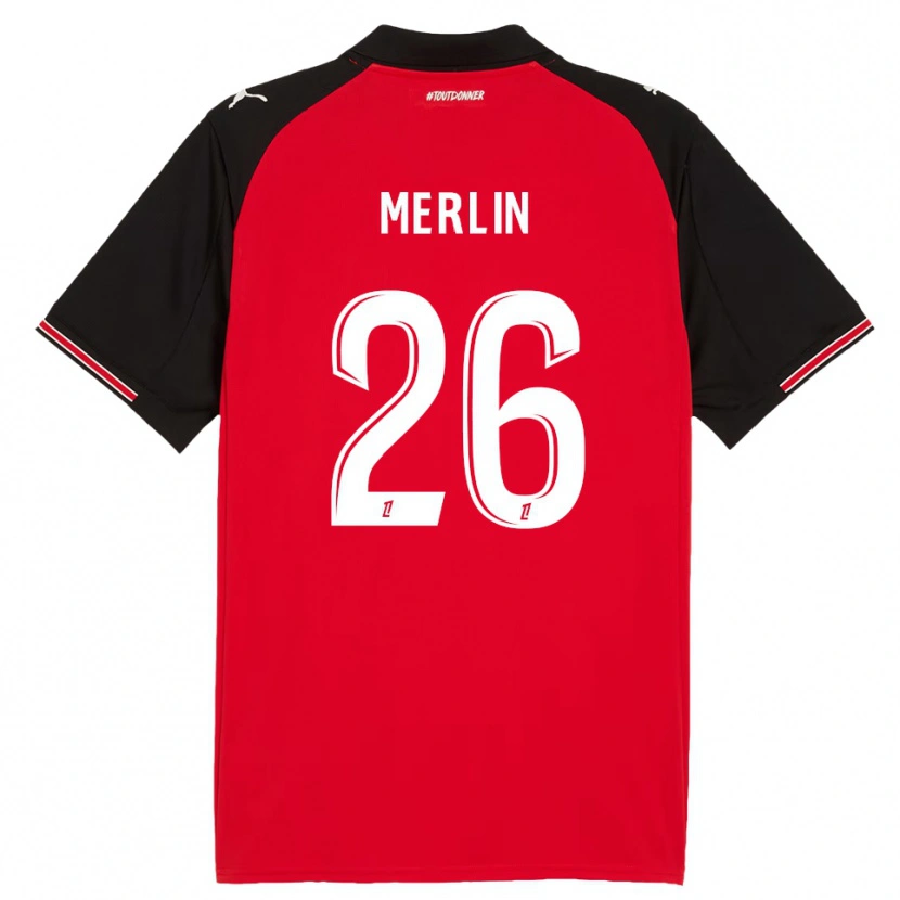 Danxen Heren Quentin Merlin #26 Rood Zwart Thuisshirt Thuistenue 2025/26 T-Shirt