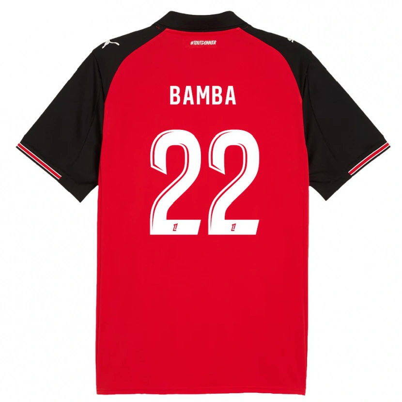 Danxen Heren Rayan Bamba #22 Rood Zwart Thuisshirt Thuistenue 2025/26 T-Shirt